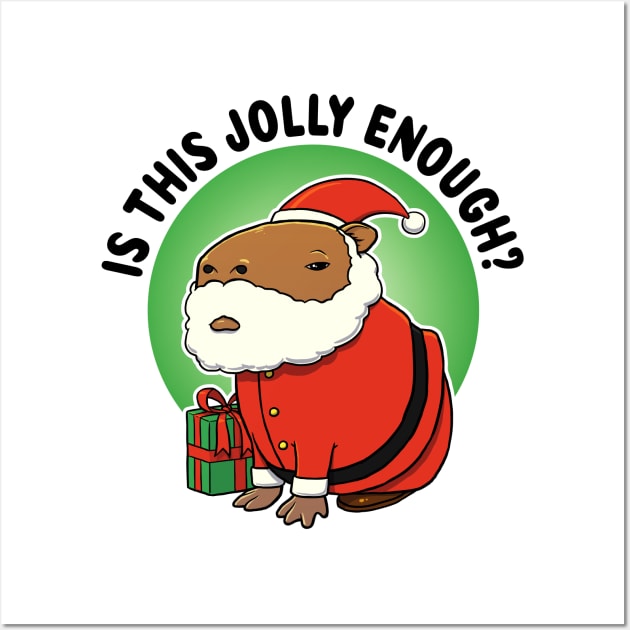 Is this jolly enough Capybara Santa Wall Art by capydays